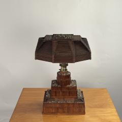 Whimsical Tramp Art Desk or Table Lamp - 4352510