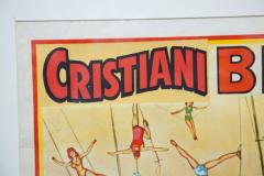 Whimsical and Bright Framed Original 1950s Circus Poster - 4793975