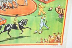 Whimsical and Bright Framed Original 1950s Circus Poster - 4793976