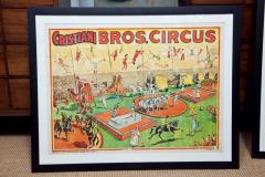 Whimsical and Bright Framed Original 1950s Circus Poster - 4793980