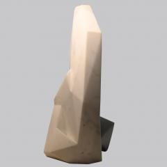 White Abstract Sculpture in Carrara Marble Italy 1985 - 1854342