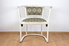 White Art Nouveau Armchair by Marcel Kammerer Early 20th Century AT ca 1908 - 3383088
