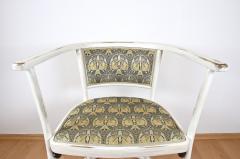 White Art Nouveau Armchair by Marcel Kammerer Early 20th Century AT ca 1908 - 3383090