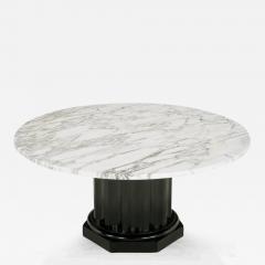 fluted ebonized carrara marble base coffee wood table
