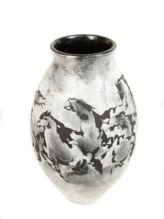 White Ceramic Horse Design Vase - 4665464