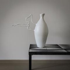 White Ceramic Vase by Poemu France - 4422825