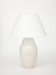White Crackle Oivid Lamp Manufacture de Boulogne France 1930 s - 4620748