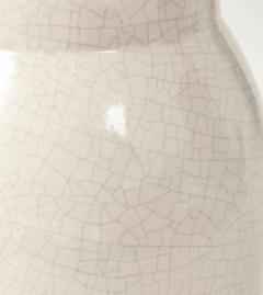 White Crackle Oivid Lamp Manufacture de Boulogne France 1930 s - 4620751