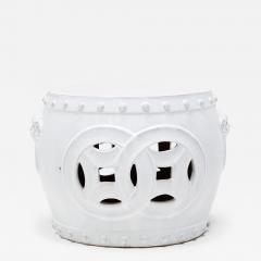 White Double Coin Garden Stool - 4214188