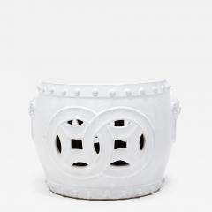 White Double Coin Garden Stool - 4291360