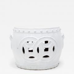 White Double Coin Garden Stool - 4291361