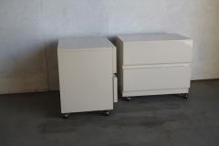 White Lacquered Nightstands Attributed to Milo Baughman - 2836580