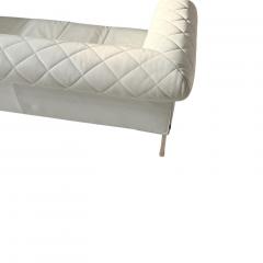 White Leather Barocco Sofa Model 1320 by Zanotta Italy 1980 - 4381793