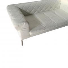 White Leather Barocco Sofa Model 1320 by Zanotta Italy 1980 - 4381794