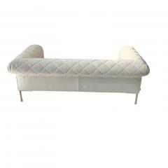 White Leather Barocco Sofa Model 1320 by Zanotta Italy 1980 - 4381795