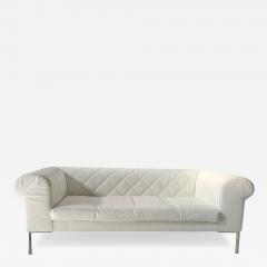 White Leather Barocco Sofa Model 1320 by Zanotta Italy 1980 - 4383540