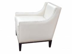 White Leather Club Chair - 1219767