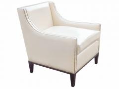 White Leather Club Chair - 1219771