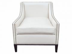 White Leather Club Chair - 1219772