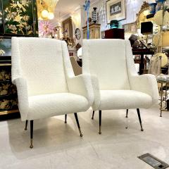 White Lexington Boucl Armchairs - 3814854