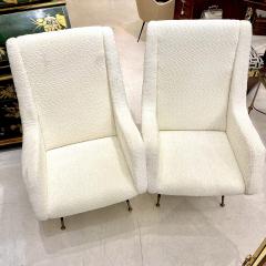 White Lexington Boucl Armchairs - 3814859