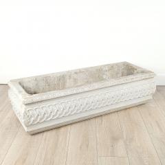 White Marble Carved Classical Rectangular Basin 19th Century or Earlier - 3493856