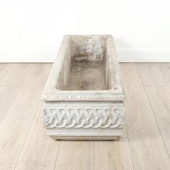 White Marble Carved Classical Rectangular Basin 19th Century or Earlier - 3493858