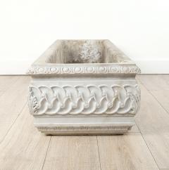 White Marble Carved Classical Rectangular Basin 19th Century or Earlier - 3493859