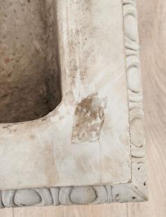 White Marble Carved Classical Rectangular Basin 19th Century or Earlier - 3493861