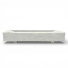 White Marble Rectangular Tray - 4450225