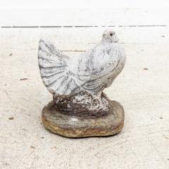 White Painted Dove Garden Ornament Mid 20th Century - 3220099