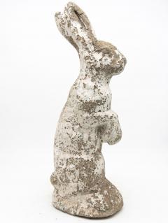 White Painted Stone Bunny Rabbit or Hare Garden Ornament France - 4040022