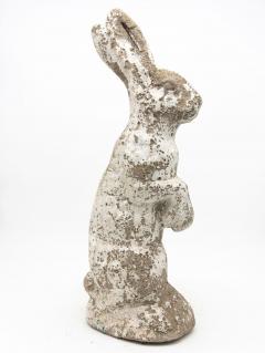 White Painted Stone Bunny Rabbit or Hare Garden Ornament France - 4040023