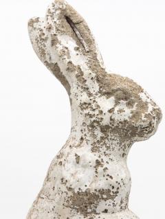 White Painted Stone Bunny Rabbit or Hare Garden Ornament France - 4040024