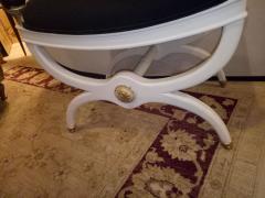 White Painted and Gilt Decorated X from Bench Footstool - 3010731