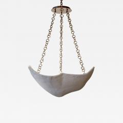 White Plastered Chandelier with Dark Bronze Chain - 973929