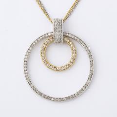 White and Yellow Gold Diamond Necklace - 2356693