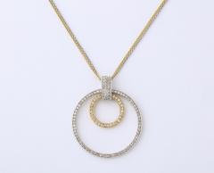 White and Yellow Gold Diamond Necklace - 2356696