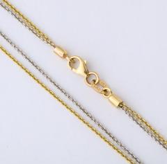 White and Yellow Gold Diamond Necklace - 2356702
