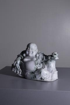 White jade Buddha statuette - 3886787