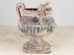 Whitewashed Terracotta Urn with Three Handles Italy mid 20th C  - 3877605