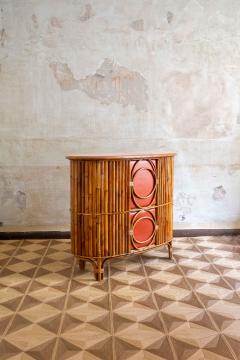 Wicker and Bamboo Bar Cabinet 1970s - 4364832