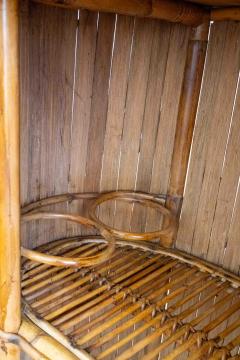 Wicker and Bamboo Bar Cabinet 1970s - 4364844