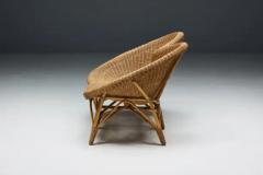 Wicker and Rattan Loveseat Italy 1970s - 3548561