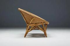 Wicker and Rattan Loveseat Italy 1970s - 3548589