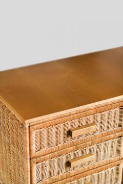 Wicker and wood chest of drawers 1980 - 3441814