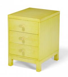 Widdicomb Modern American Mid Century Three Drawer Beige Painted Wooden Nightsta - 4658249
