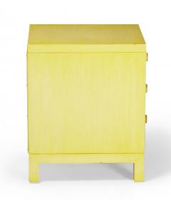 Widdicomb Modern American Mid Century Three Drawer Beige Painted Wooden Nightsta - 4658254
