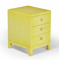 Widdicomb Modern American Mid Century Three Drawer Beige Painted Wooden Nightsta - 4658255