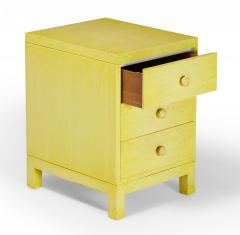Widdicomb Modern American Mid Century Three Drawer Beige Painted Wooden Nightsta - 4658256